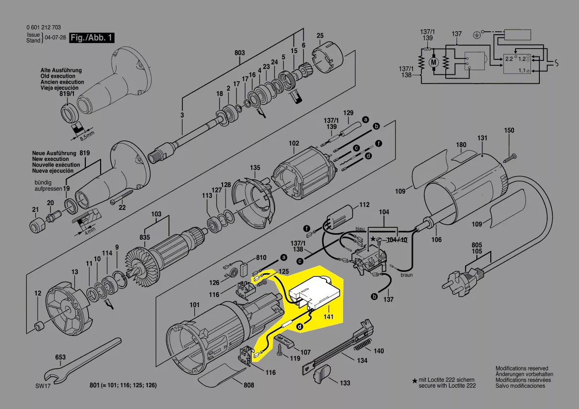 Variateur de vitesse réf. 2 607 230 013 BOSCH